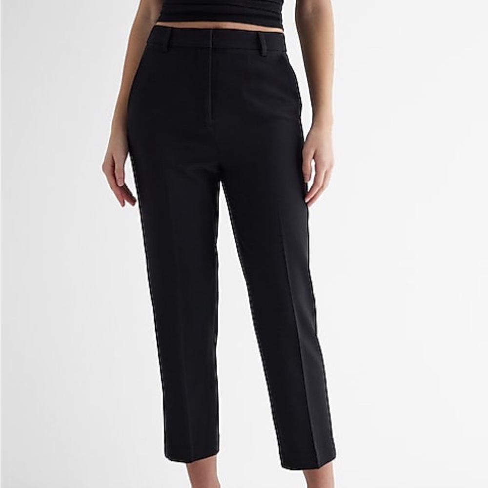Express NWT Editor Straight Ankle Super High Rise Size 6 Long - Black